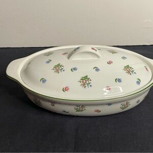 Floral Ceramic Casserole Dish